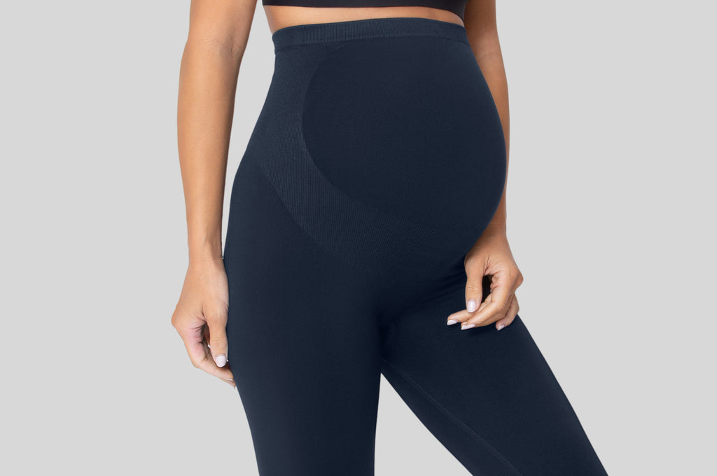 Maternity Leggings Over The Belly Seamless Stretch Pregnancy Yoga Pants  High Waist Comfortable Bump Support Tights 