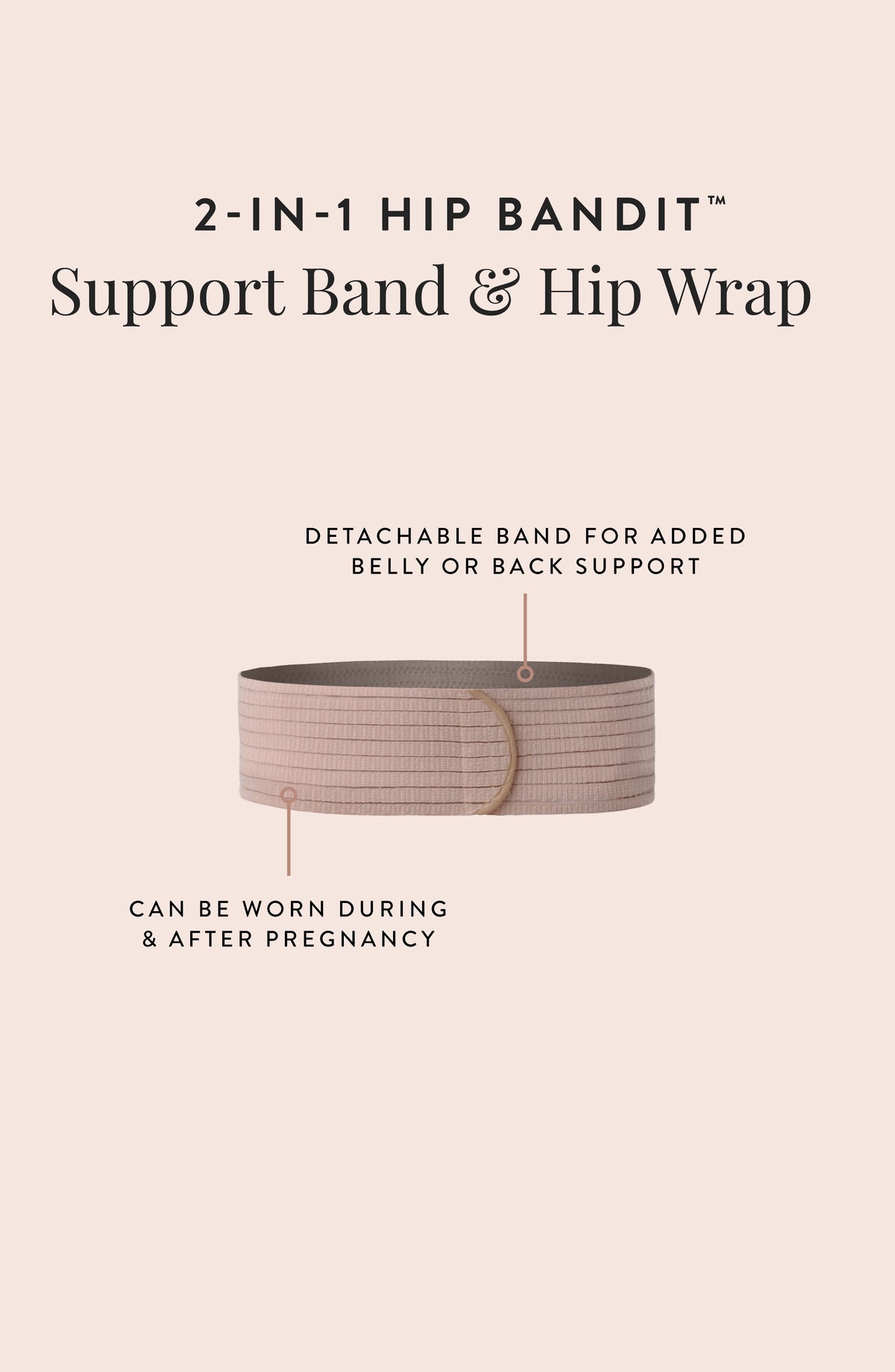 2-in-1 Bandit™ — Maternity & Postpartum Belly Support Band/Hip Wrap ...