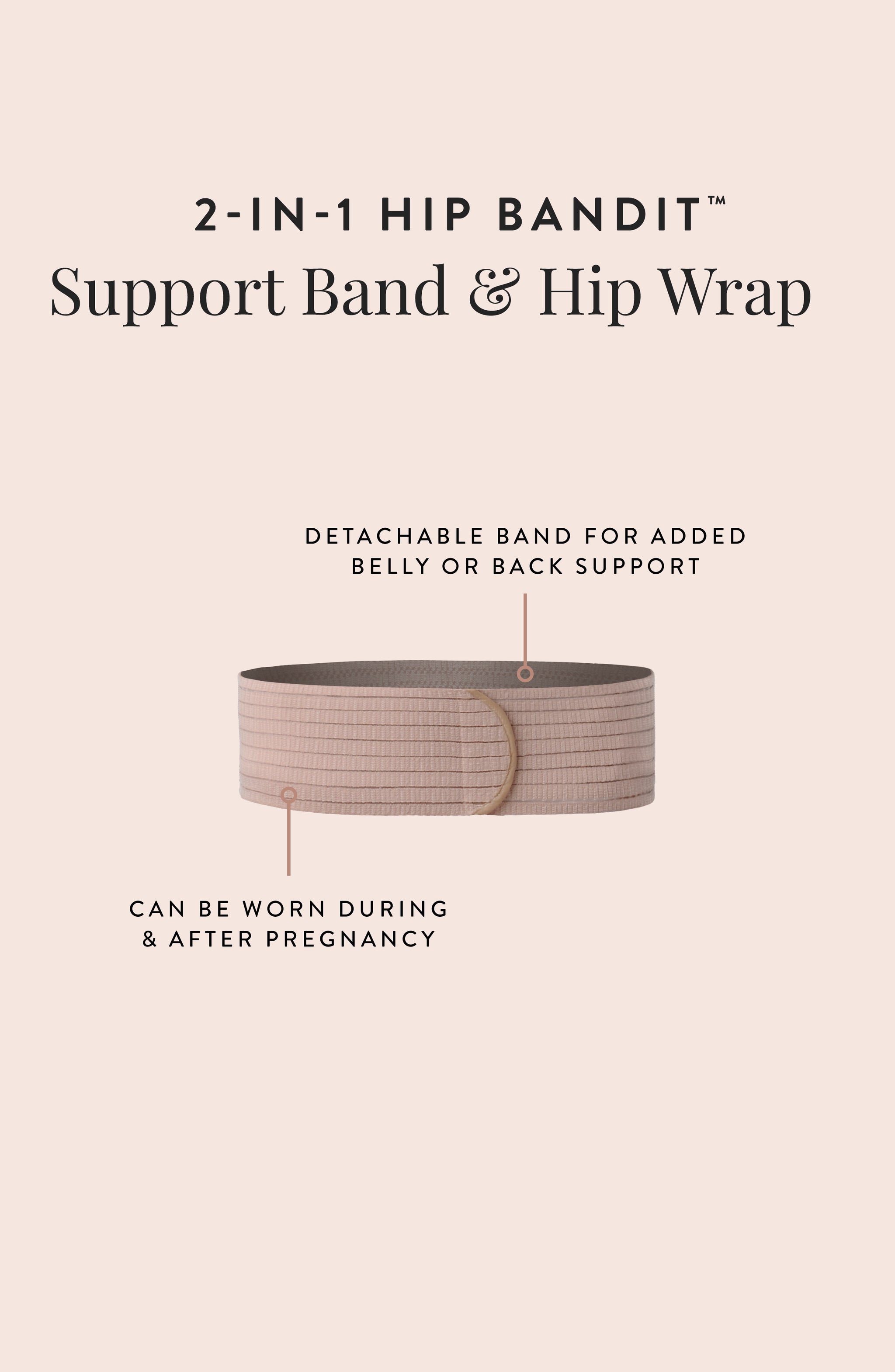 2-in-1 Bandit™ — Maternity & Postpartum Belly Support Band/Hip Wrap – Belly  Bandit