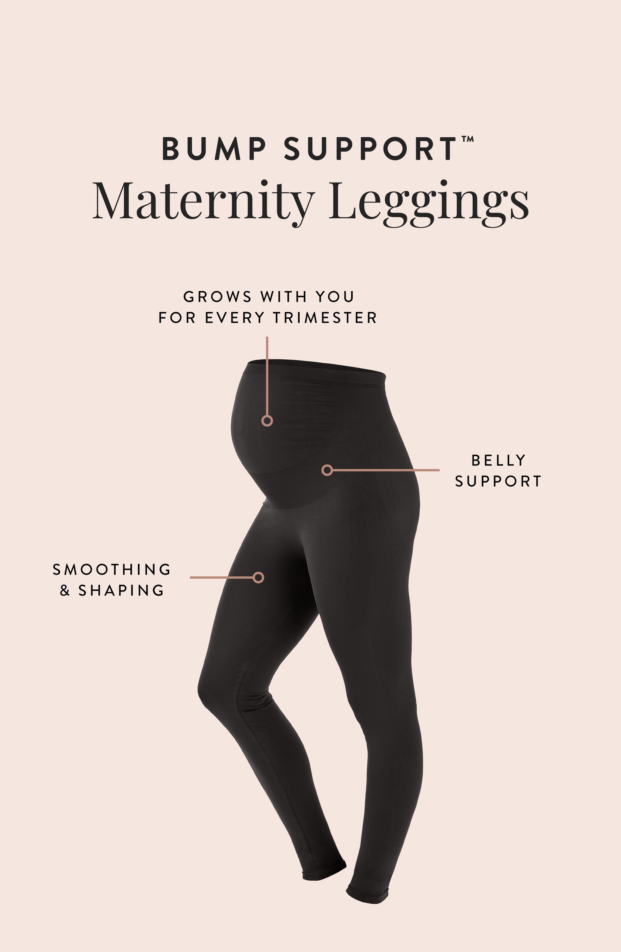 Maternity Leggings with Belly Bump Support Belly Bandit