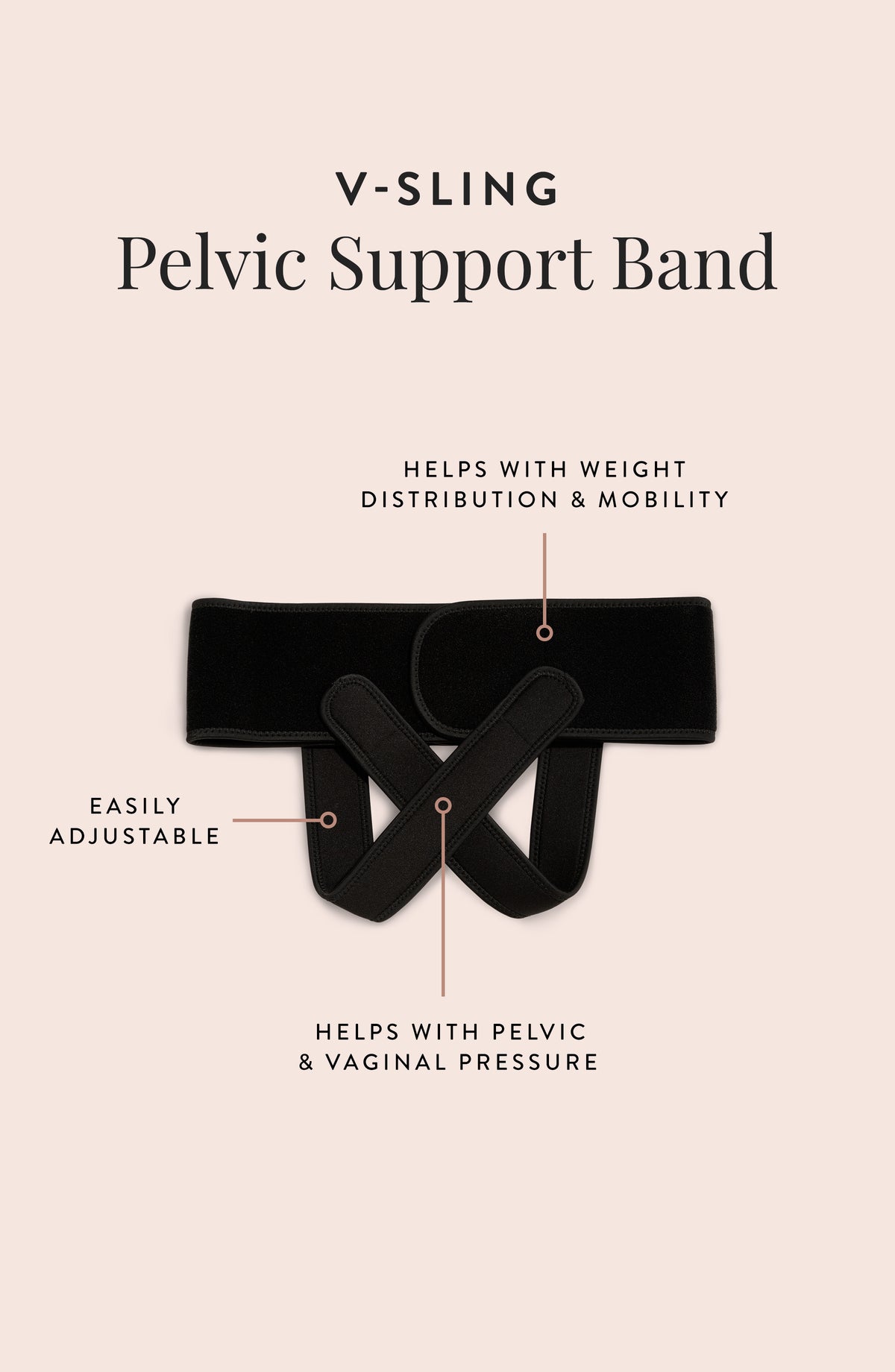 Pelvic Support Belt, Uterus Support Belt, High Elastic Groin Straps, Black  Belly Small