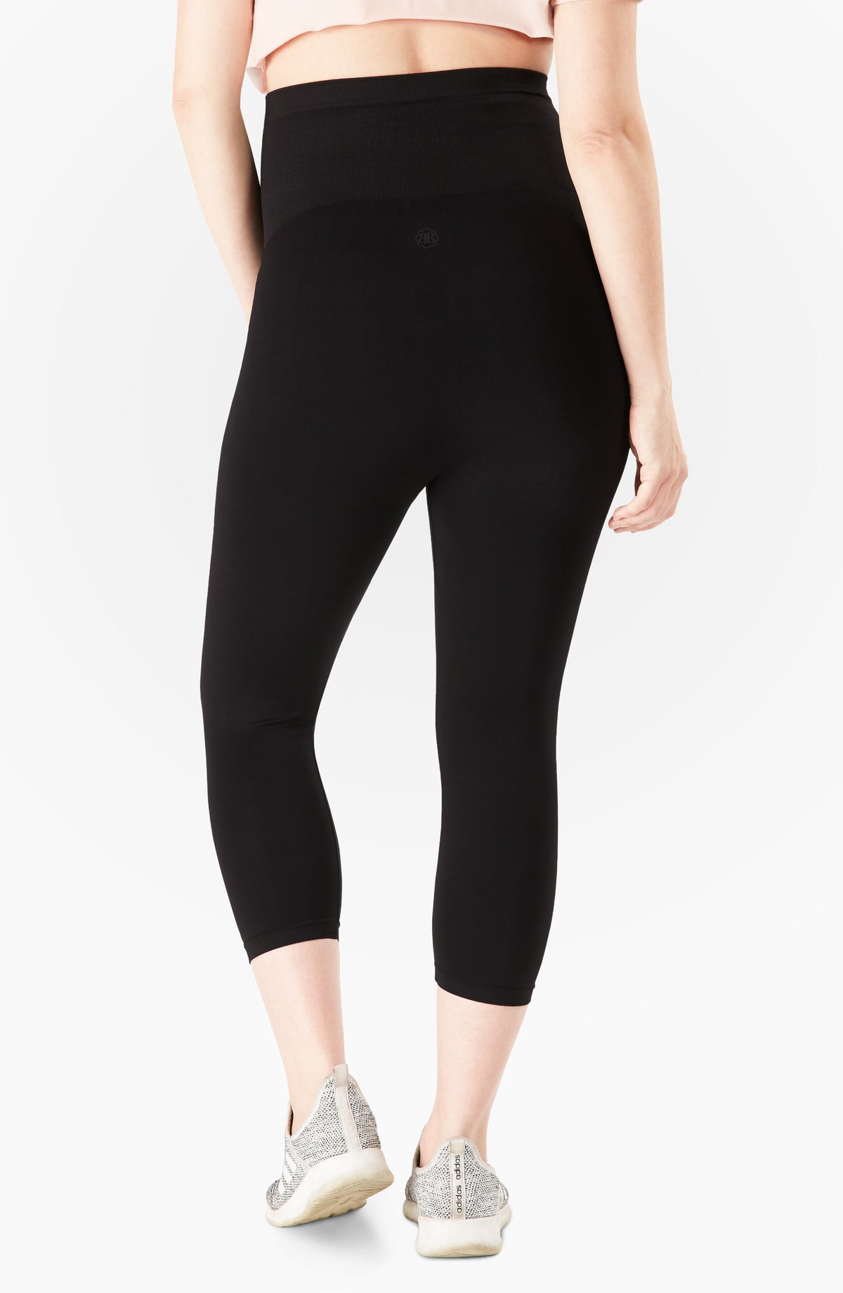 RUMOR HAS IT Maternity Over The Belly Capri Crop Support Leggings (Small,  Black) at  Women's Clothing store