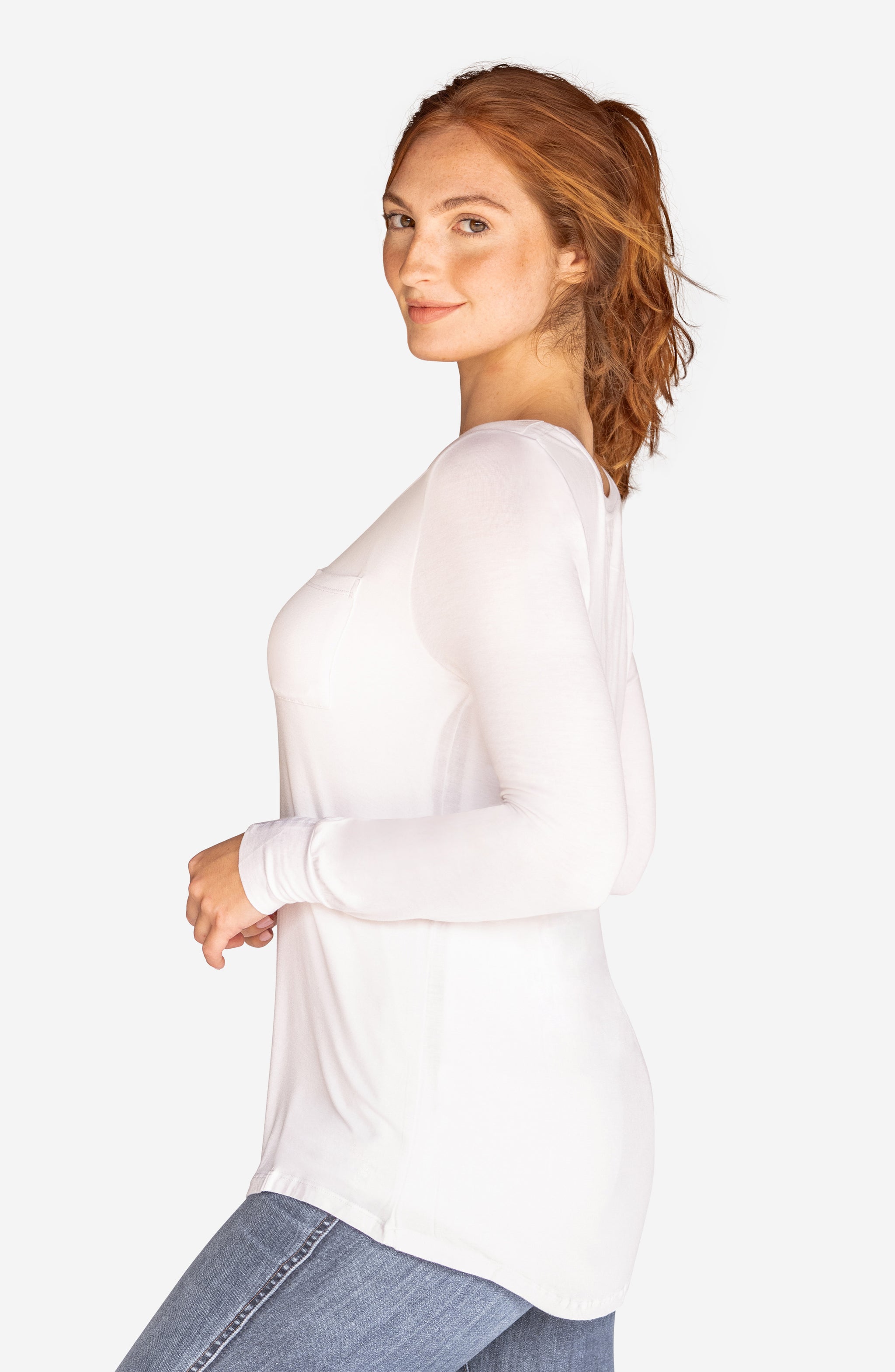 Long Sleeve Nursing Top Belly Bandit