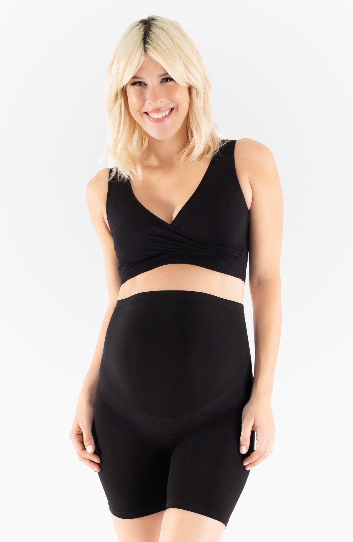Loday Women 2 in 1 Postpartum Belly Band Tummy Control Shapewear Seamless  Maternity Recovery Belt for Tighten Loose Skin(Black, XL)
