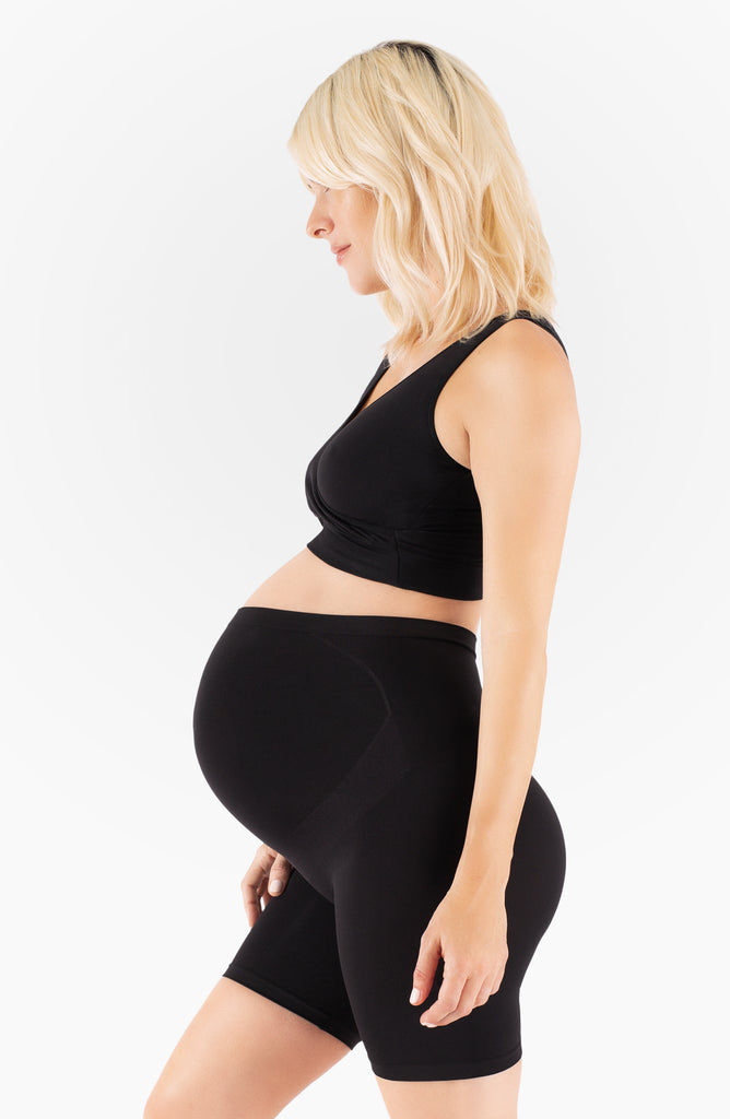 Buy Boohoo Maternity Bump Support Sculpt Shapewear Bodysuit In Black