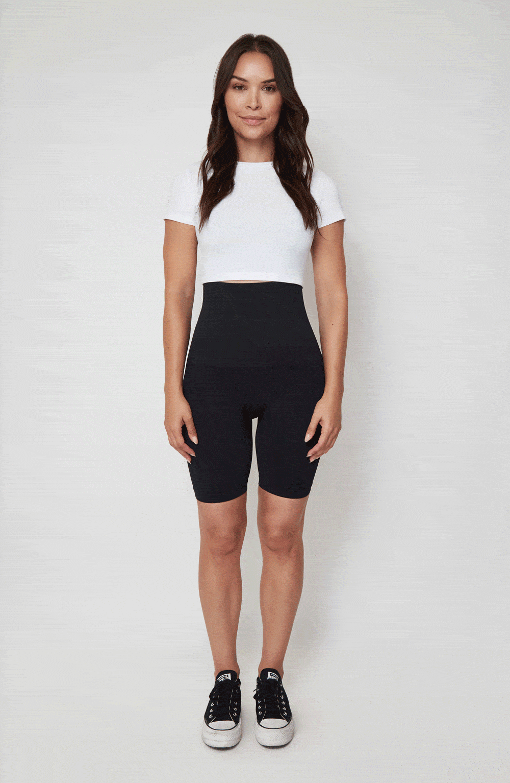 High waisted sales shorts big belly